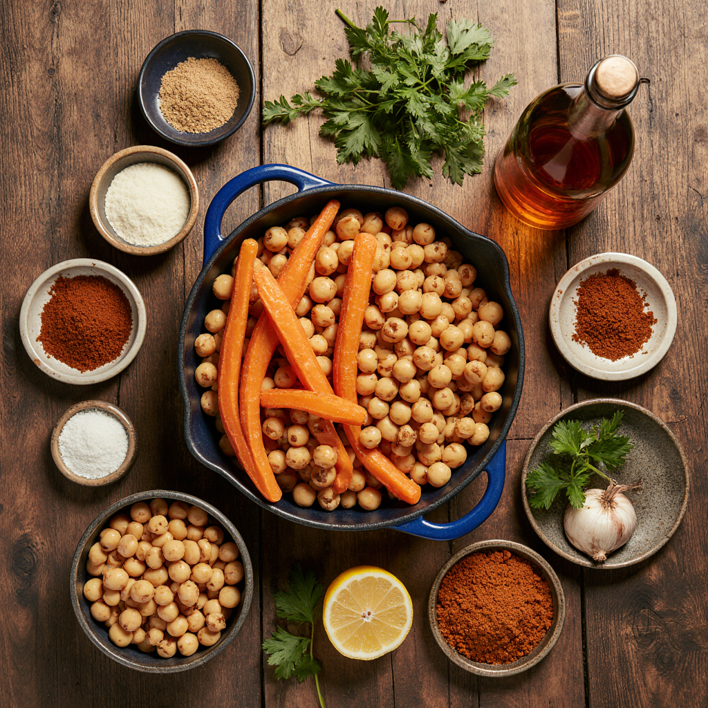 Moroccan Chickpea & Carrot Tagine