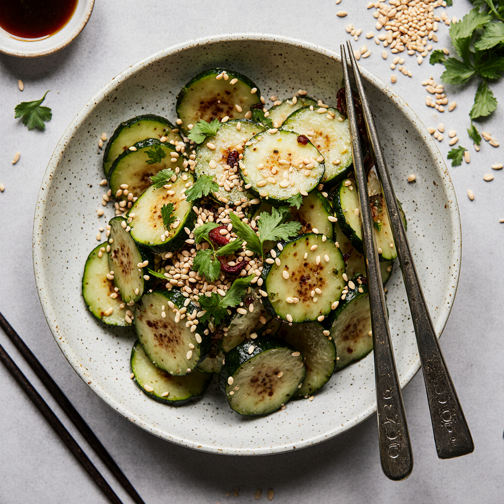 Sesame-Soy Cucumber Salad
