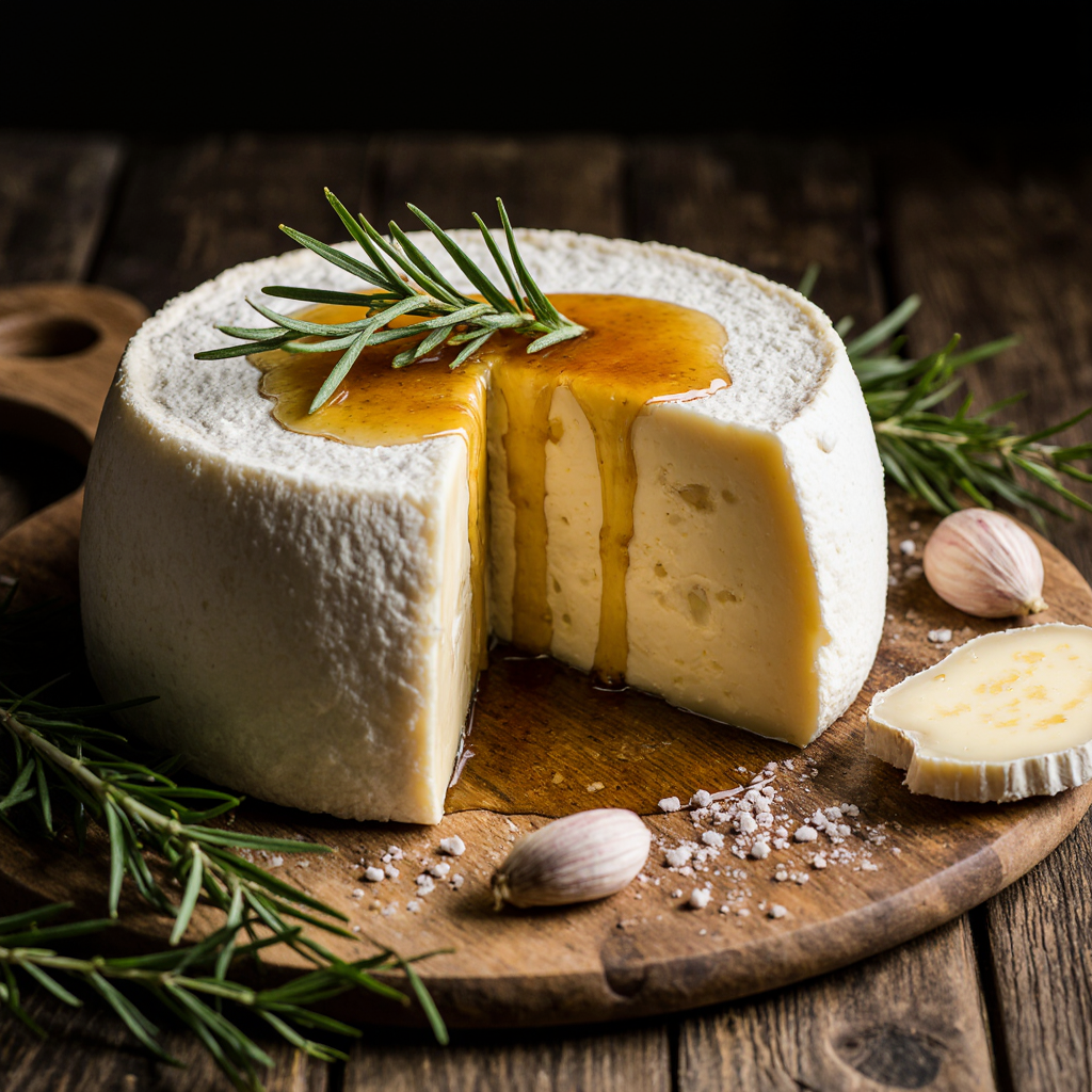 Baked Camembert with Brioche-Wreath