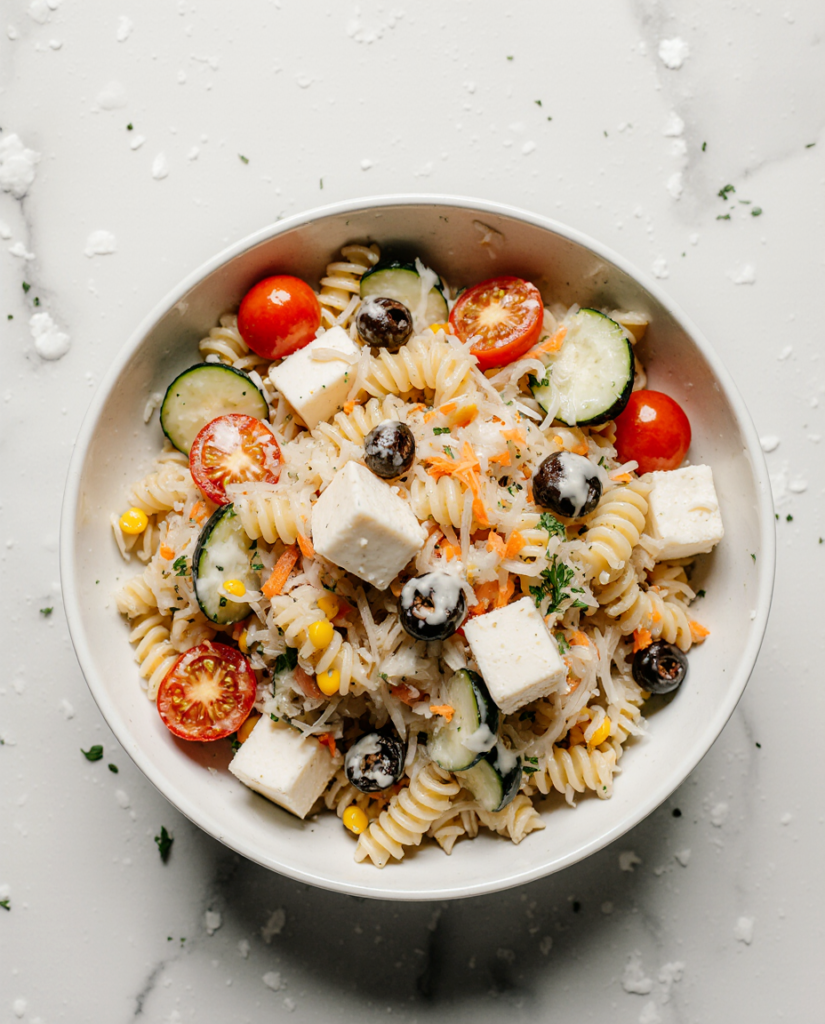 Cheesy Veggie Pasta Salad
